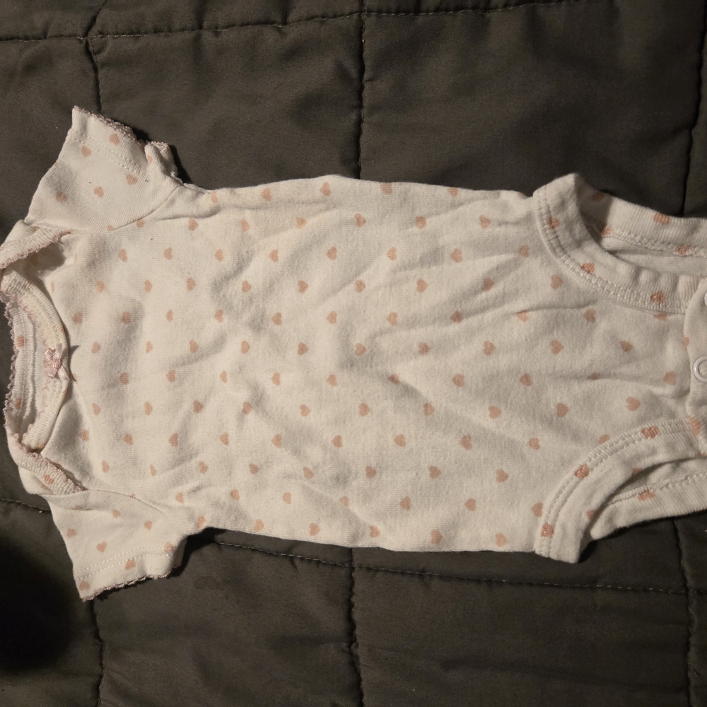 Baby Onesie with Pink Hearts